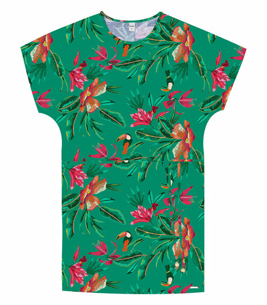 Vestido Curto Estampado Rovitex Verde