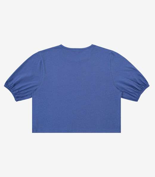 Blusa Manga Camponesa Feminina Rovitex Azul