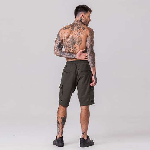 Bermuda Jogger Cargo Masculina em Moletom Rock e Soda
