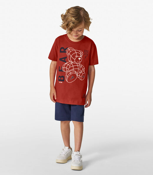 Camiseta Menino em Cotton Leve Trick Nick Laranja