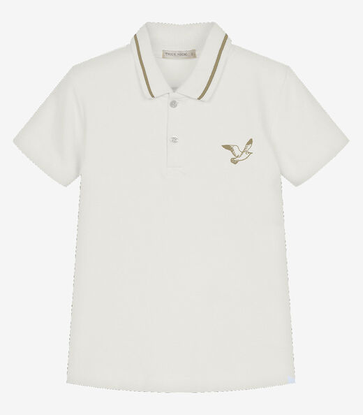 Conjunto Infantil Polo Com Bermuda Trick Nick Bege