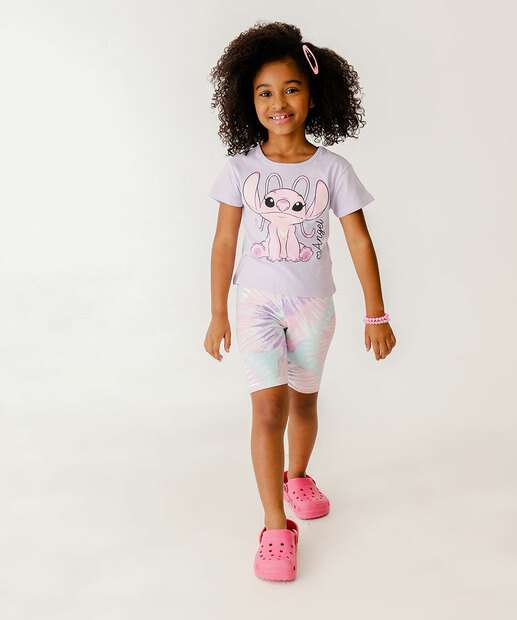 Camiseta Infantil Estampa Angel Disney Tam 4 a 10