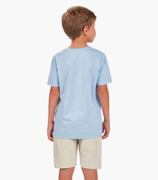 Conjunto Camiseta com Bermuda Menino Trick Nick Azul