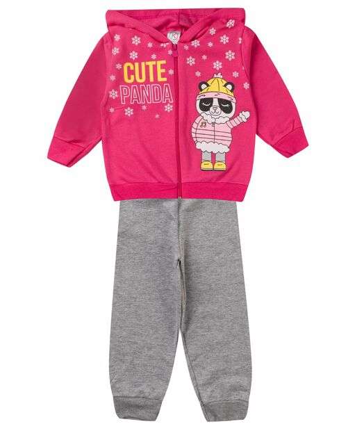 Image_Conjunto De Moletom Infantil Com Capuz Kappes Rosa