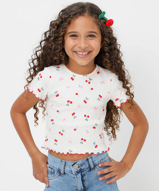 Image_Blusa Infantil Canelada Cerejas Marisa Tam 4 a 10 Off White