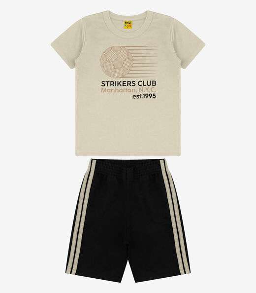 Image_Conjunto Camiseta com Bermuda Menino Rovi Kids Bege
