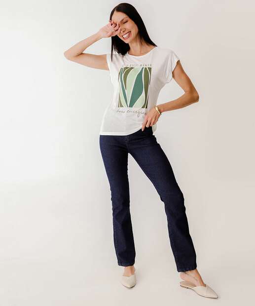 Blusa Feminina Estampa Frase Marisa