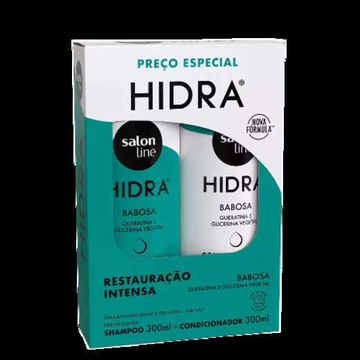 Image_Kit Shampoo e Condicionador Restauração Intensa Babosa Hidra Salon Line 300ml