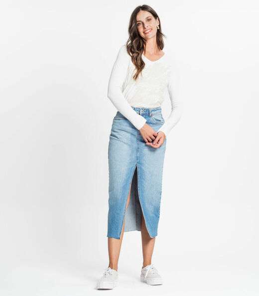 Blusa Feminina Manga Longa Rovitex Bege