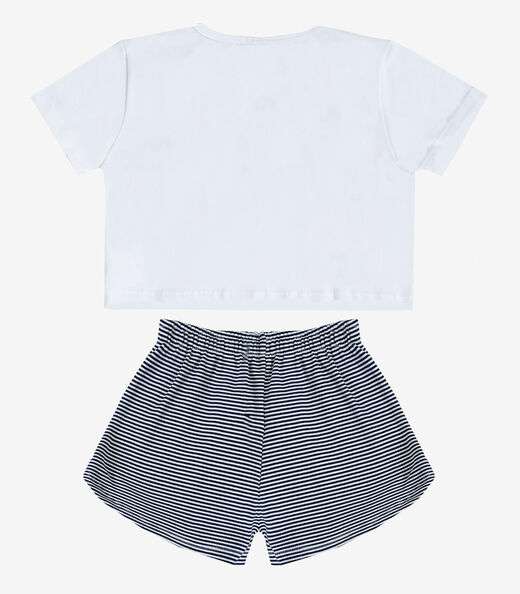Conjunto Infantil Blusa e Shorts Select Branco