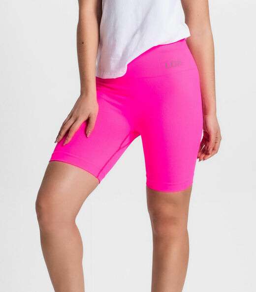 Bermuda Feminina Fitness Poliamida Seamless Loa Rosa