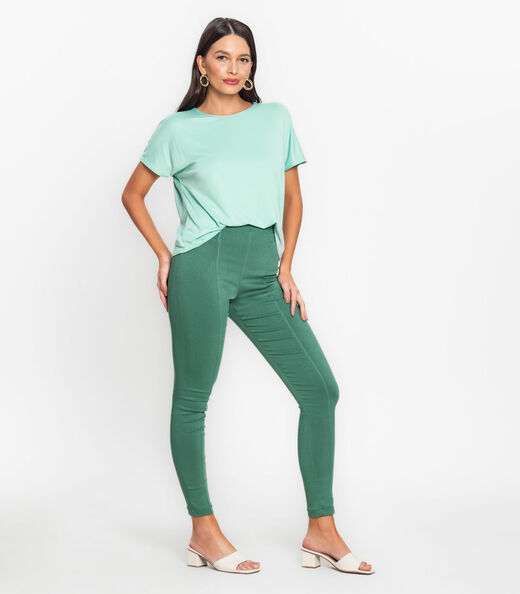Legging Feminina Em Bengaline Endless Verde