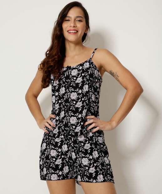 Image_Pijama Feminino Estampa Floral Alças Finas Marisa