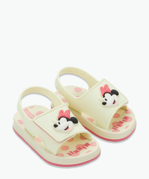 Chinelo Ipanema Infantil Slide Minnie Disney Bege