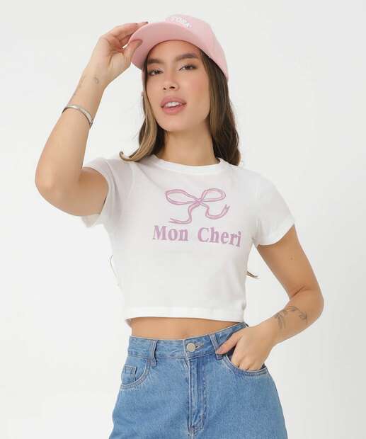 Image_Blusa Cropped Feminina Estampada Manga Curta Marisa