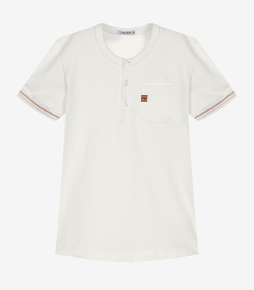 Conjunto Infantil Camiseta Com Bermuda Trick Nick Bege