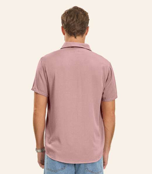 Camisa em Viscose Sarjada Masculina Diametro Rosa