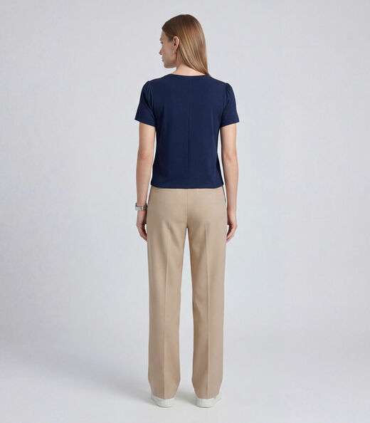 Blusa Feminina Em Visco Tricot Infinita Cor Azul