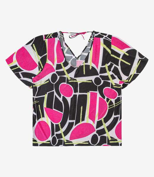 Blusa Feminina Plus Size Infinita Cor Preto