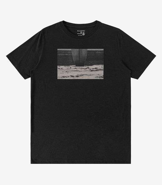 Camiseta Masculina Meia Malha Diametro Preto