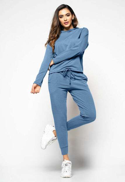 Casaco  Comfy Com Capuz Moletinho Azul