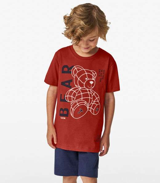 Image_Camiseta Masculina em Cotton Leve Trick Nick Laranja