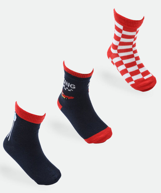 Image_Kit 3 Meias Infantil Estampa Corrida Marisa Azul