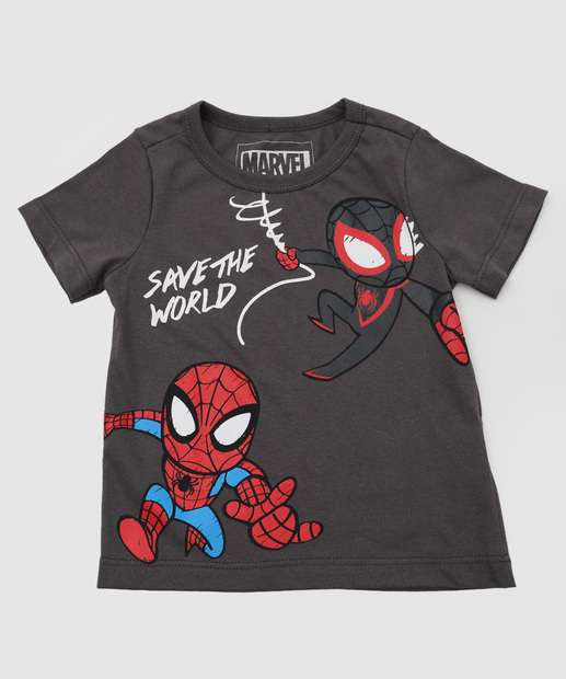 Conjunto Infantil Homem Aranha Tam 1 a 3 Cinza