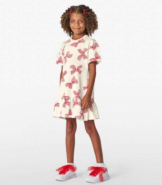 Vestido Infantil em Moletinho Trick Nick Off White