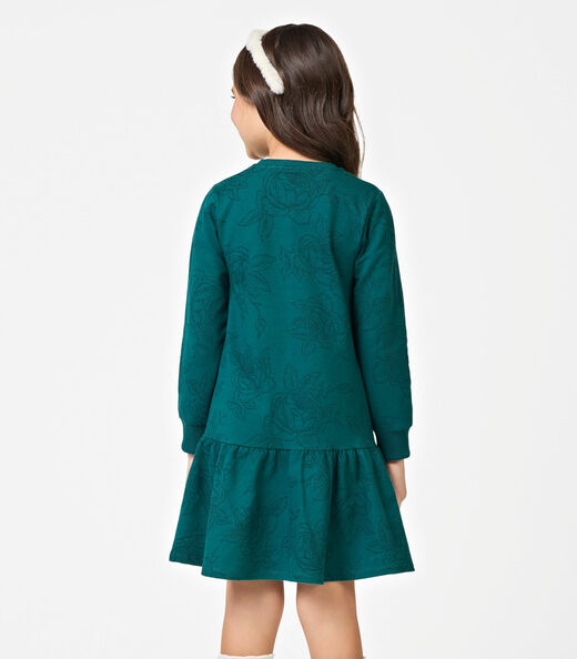 Vestido Manga Longa Feminino Trick Nick Verde