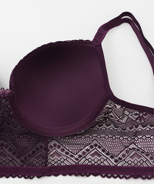 Sutiã Bra top Bojo Renda Marisa Roxo