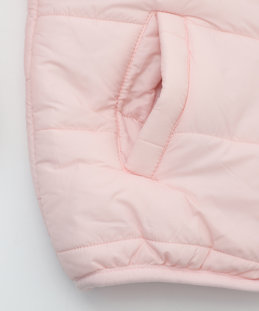 Jaqueta Infantil Puffer Capuz Marisa Tam 4 a 10 Rosa