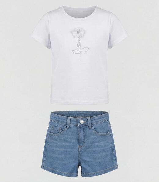 Image_Conjunto Infantil Blusa com Shorts Trick Nick Branco