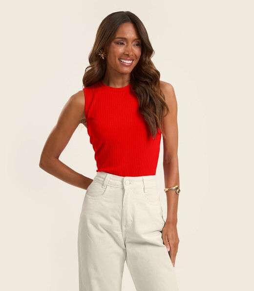 Image_Regata Feminina Ribana Canelada Rovitex Laranja