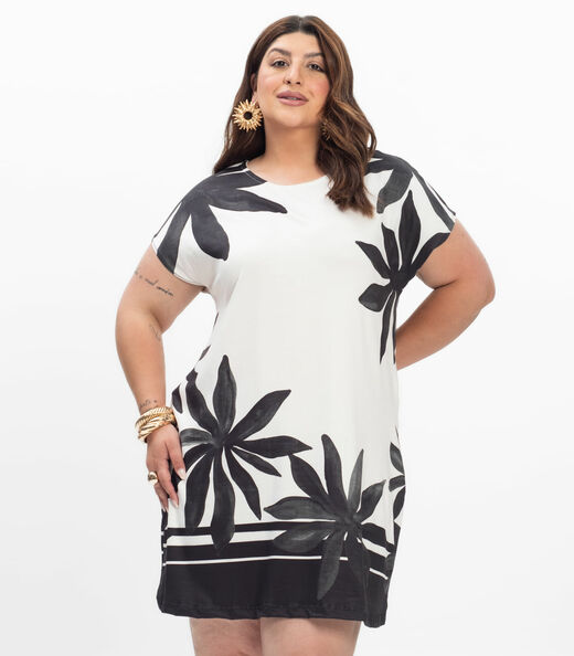 Vestido Curto Feminino Plus Size Secret Glam Preto
