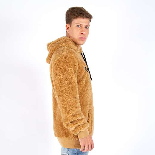 Blusão Moletom Rock e Soda Masculino Bolso Canguru Capuz Teddy