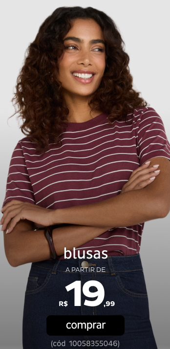 Blusas a partir de R$19,99