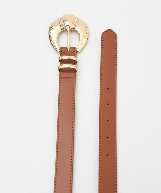 Cinto Feminino Fivela Trabalhada Marisa Marrom