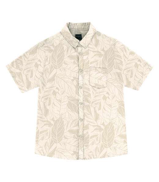 Camisa Masculina Manga Curta Diametro Bege