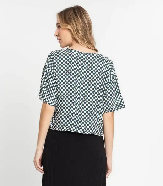 Blusa Feminina Estampada Infinita Cor Verde
