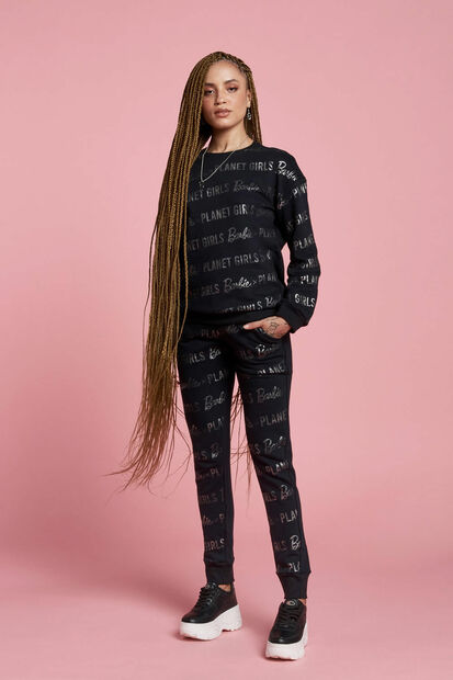 Calça barbie foil fashion e planet girls preto