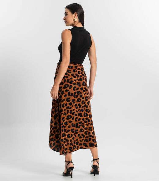 Saia Midi Amarração Envelope Select Vermelho