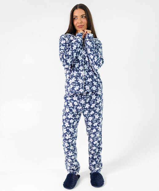 Pijama Americano Feminino Floral Marisa