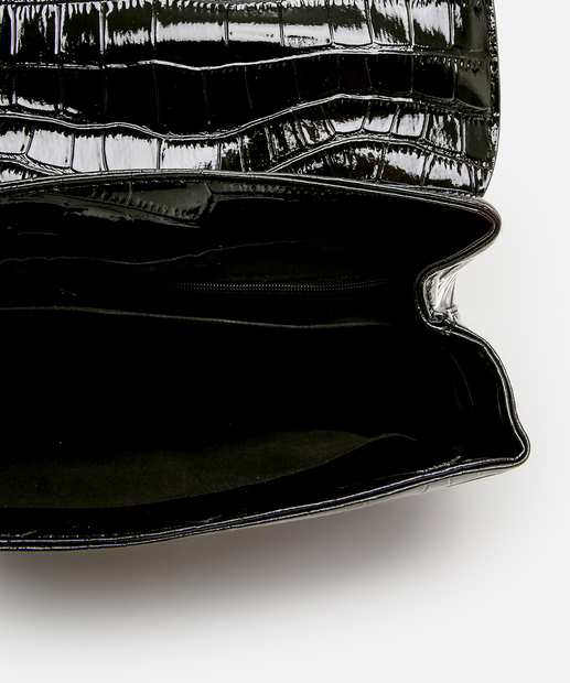 Bolsa Transversal Feminina Croco Verniz Marisa