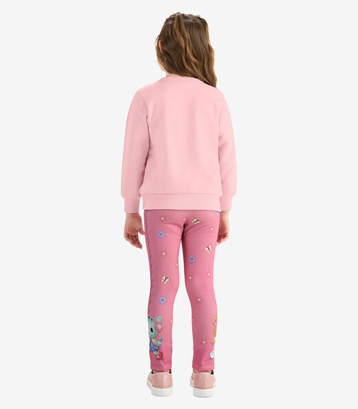 Conjunto de Moletom Com Legging E Blusão Rovi Kids Rosa
