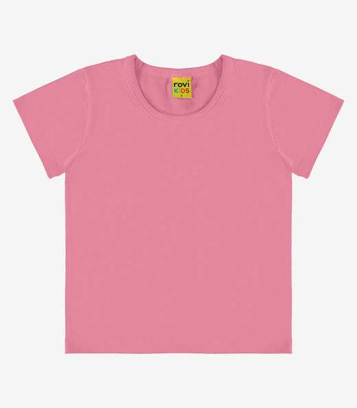 Image_Blusa Básica Infantil Cotton Leve Rovi Kids Rosa