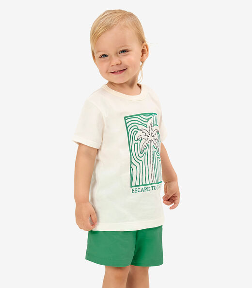 Image_Conjunto Camiseta Com Bermuda Infantil Rovi Kids Bege