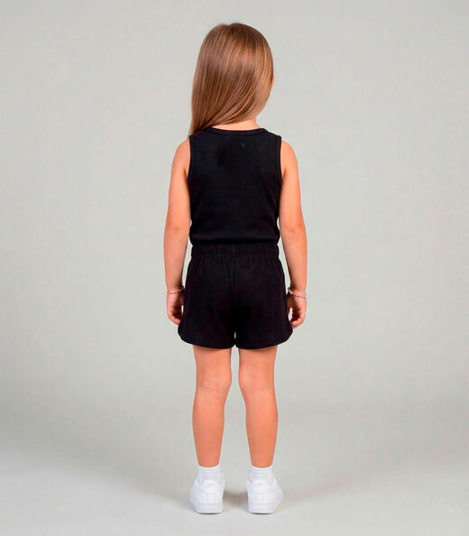 Conjunto Infantil Feminino Regata e Short Select Preto