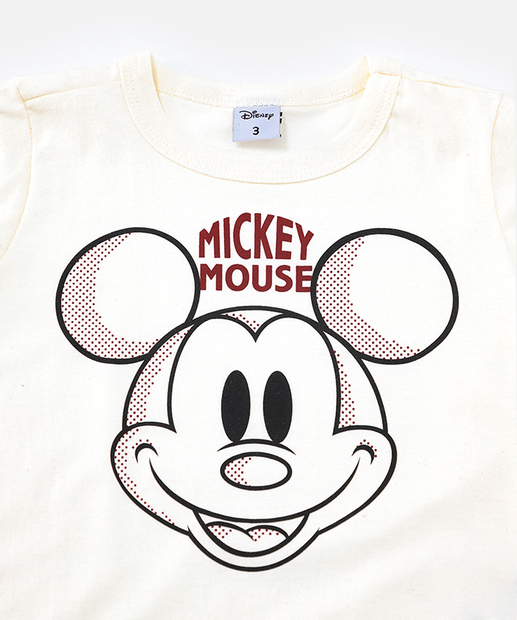 Camiseta Infantil Mickey Disney Tam 1 a 3 Off White