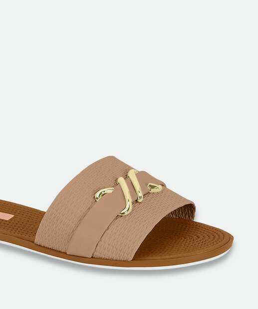 Rasteirinha Feminina Moleca Bege